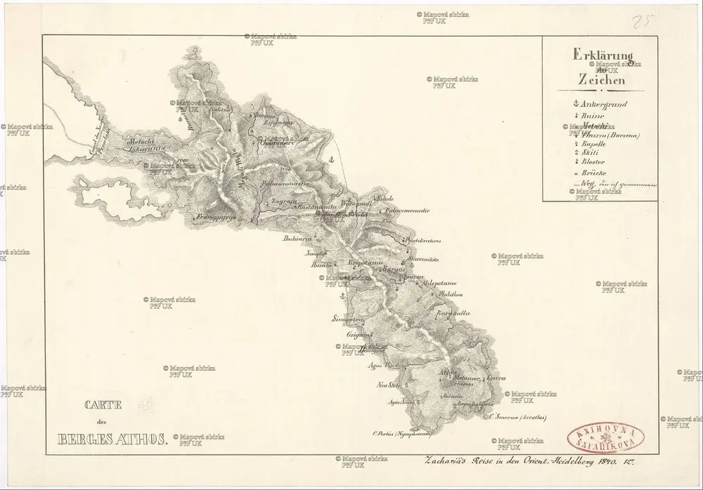 Carte des Berges Athos