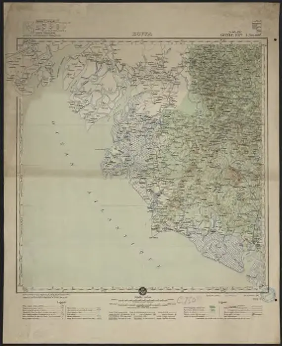 Afrique occidentale française-carte régulière. Boffa